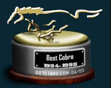 April 1st place car show best cobra gotstang.JPG
